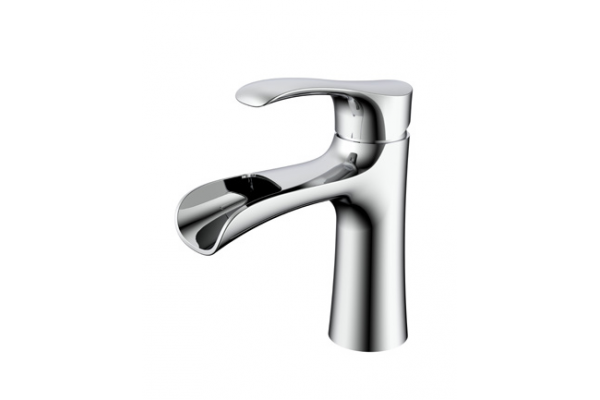 Waterfall basin mixer